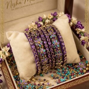 Deep Purple Thread-wrapped Bangles
