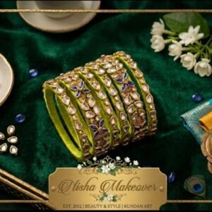 Green thread wrapped bangles