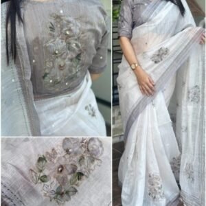 Linen saree