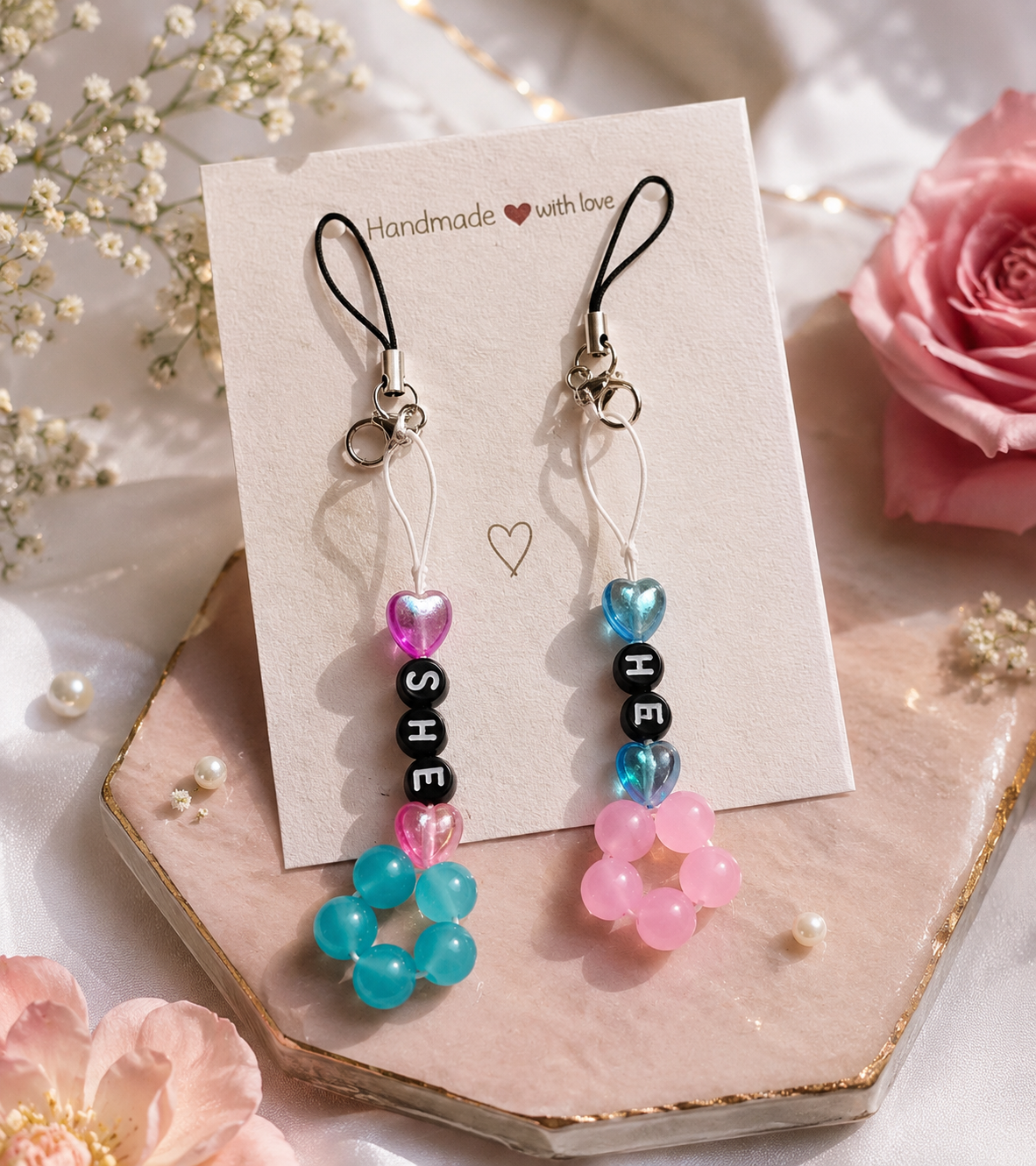 Couple phone charm compo