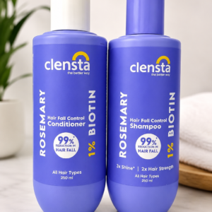 Clensta Rosemary & Biotin Hair Fall Control Shampoo & Conditioner – 250 ml