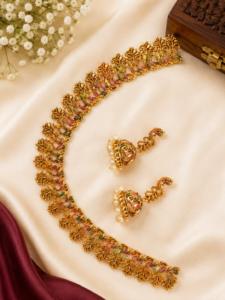 Elegant Gold-Tone Designer Necklace Set