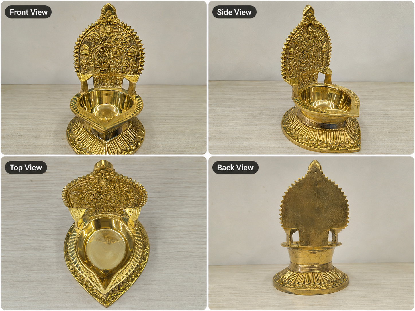 🪔 Gold Finish Decorative Diya / Vilakku