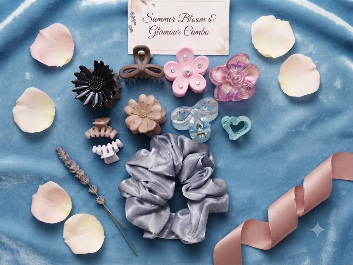 Summer Bloom Hair Accessories Combo Set