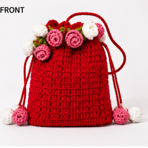 Handmade Crochet Floral Sling Bag