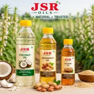 Coconut oil 500ml,Groundnut oil 200,Sesame oil 100ml