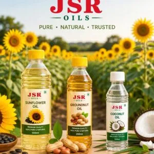 Sunflower oil 500ml,Groundnut oil 200,Coconut oil 100ml