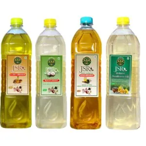 Combo 1000ml - Groundnut Oil, Coconut Oil, Sesame Oil, Sunflower Oil.