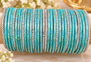 Aqua Blue Bangles