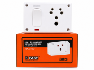 K FAST 3-in-1 Combined Switch & Socket