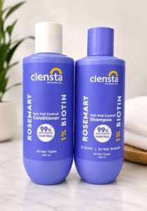 Clensta Rosemary & Biotin Hair Fall Control Shampoo & Conditioner – 250 ml