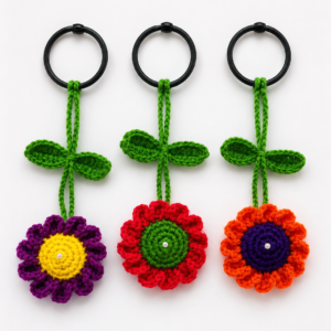 🌸 Crochet Flower Hair Tie