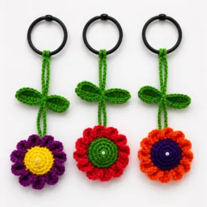 🌸 Crochet Flower Hair Tie –