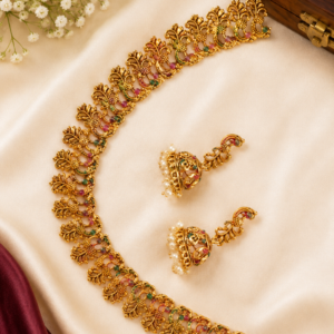 Elegant Gold-Tone Designer Necklace Set