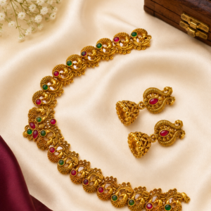 Beautiful Traditional Gold-Plated Necklace Set