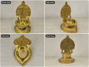 🪔 Gold Finish Decorative Diya / Vilakku