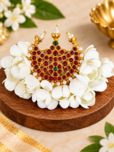 Traditional Gold Stone & Pearl Hair Ornament