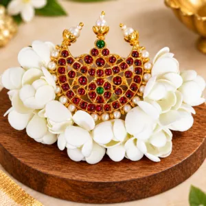 Traditional Gold Stone & Pearl Hair Ornament