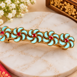 Elegant Floral Gold-Tone Hair Clip