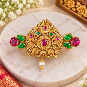 Traditional Designer Gold-Tone Brooch