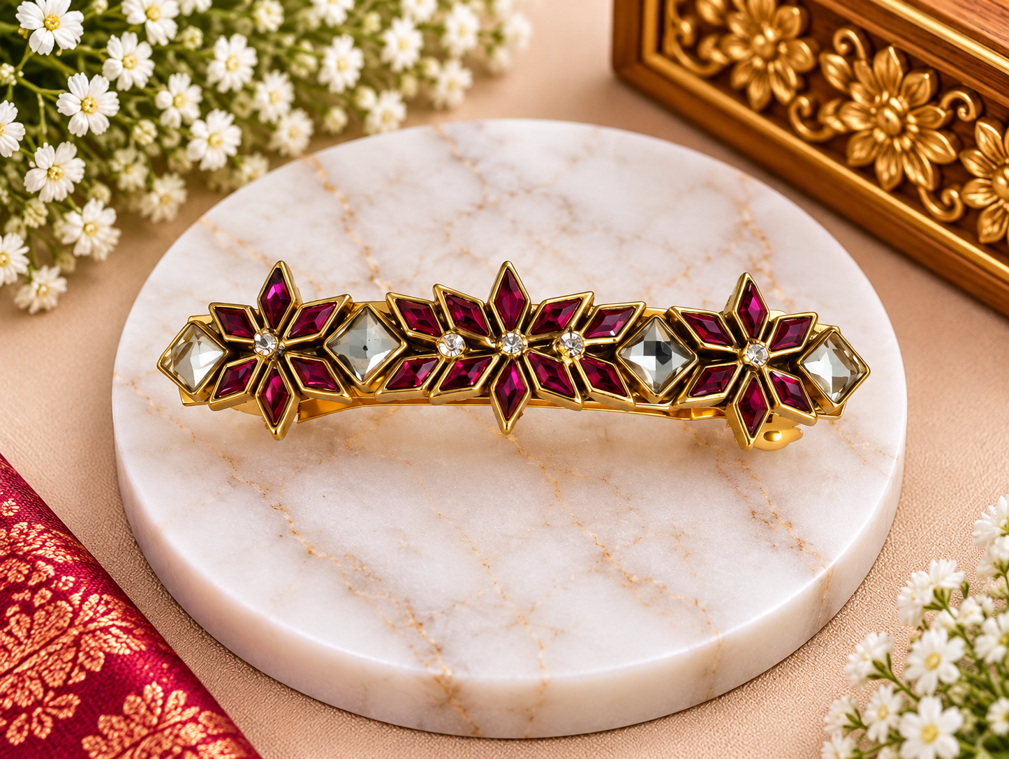 Elegant Gold-Tone Designer Hair Clip ✨