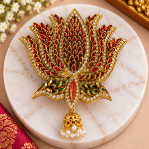 Traditional Lotus Designer Hair Accessory