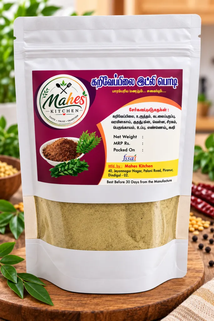 Curry Leaf Idli Podi