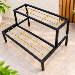 Two-Tier Metal Display & Storage Rack