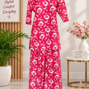 Floral Printed Womenโs Kurta Pant Set