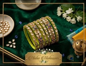 Green thread wrapped bangles