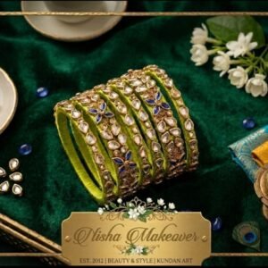 Green thread wrapped bangles