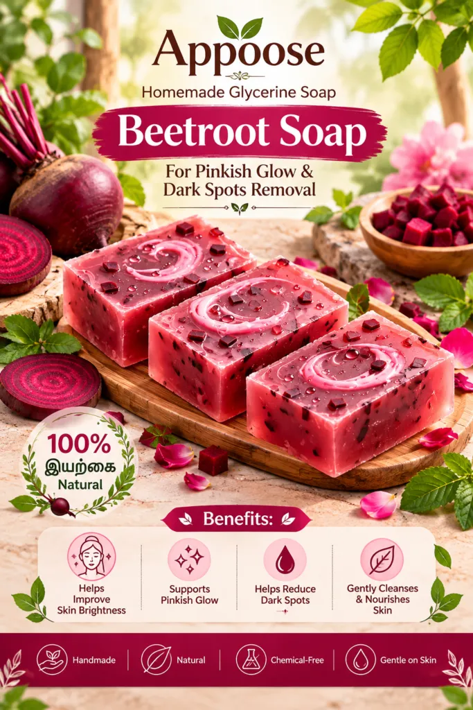 Appoose Homemade Beetroot Glycerine Soap