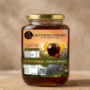 Honey battle with grandma label