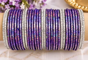 Purple Glitter Bangles