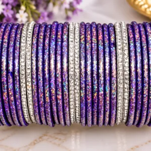 Purple Glitter Bangles