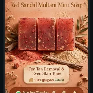 Red sandal multani mitti soap