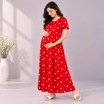 Women’s Printed Maternity Maxi Dress