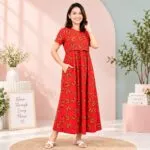 Women’s Printed Maternity Maxi Dress