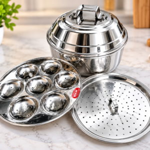 Stainless Steel Idli Steamer & Plate Set
