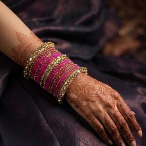 Pink & Gold Bangles