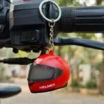 🏍️ Mini Helmet LED Keychain
