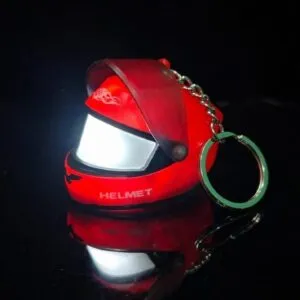 🏍️ Mini Helmet LED Keychain