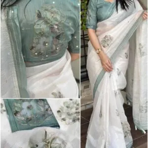 linen saree