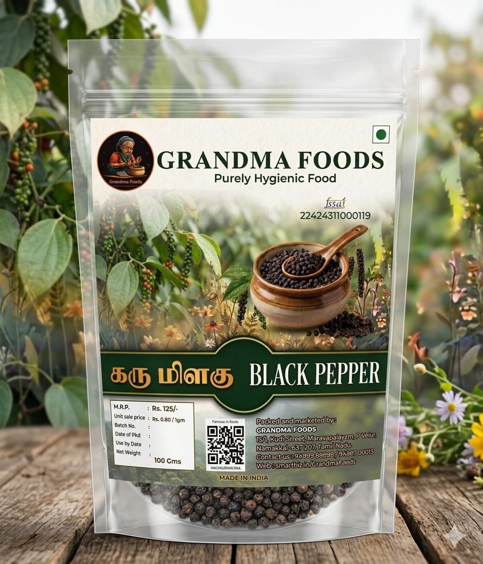 கொல்லிமலை கரு மிளகு BLACK PEPPER 100gr