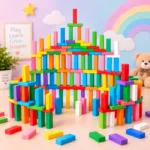 120-Piece Colorful Domino Blocks Set for Kids