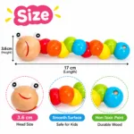 Wooden Caterpillar Toy - image 2