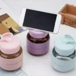 mini glass water bottles and fat cups with mobile holder lids. - image 2