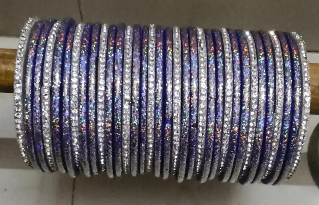 Blue Glitter Bangles