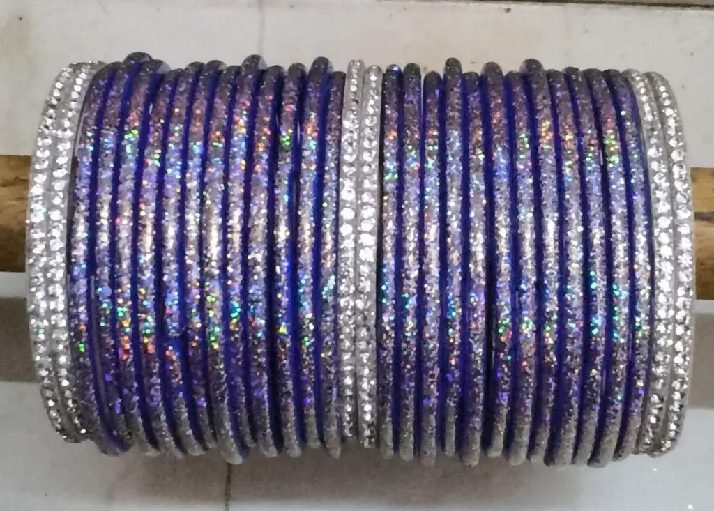 Blue Glitter Bangles