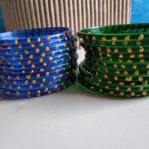 Glitter Bangales Blue & Green
